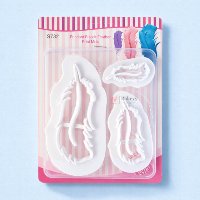 Boho Curved Feather Embossing Mold Set