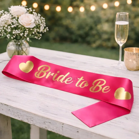Bride To Be Satin Party Sash Bridal Shower & Bachelorette Celebration Sash | Pack of 1
