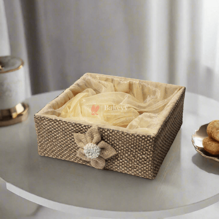 Brown Net Hamper Basket | Perfect for Gifting - Bakeyy.com - {{ shop.shopifyCountryName }}