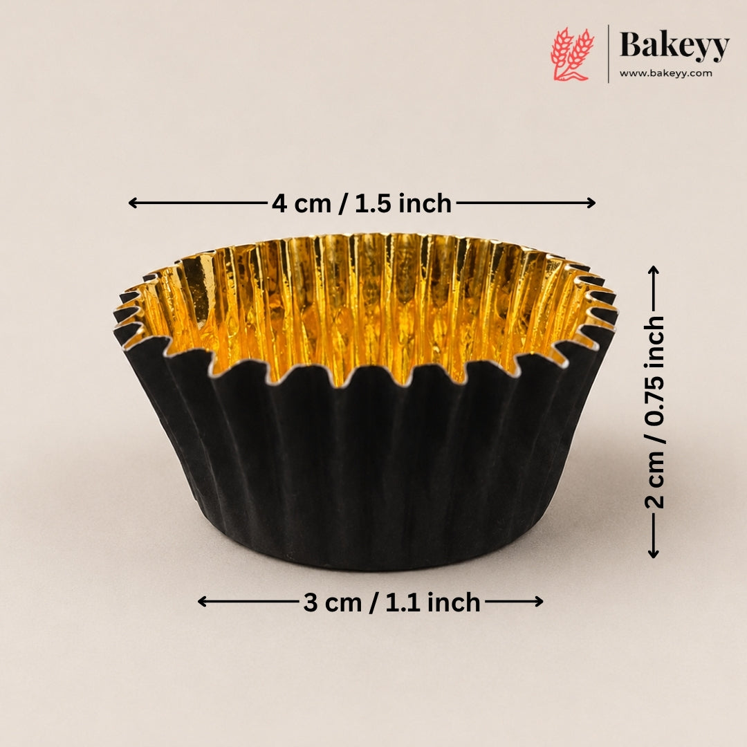 Brown & Gold Foil Cupcake Liners | Premium Baking Cups for Muffins & Cupcakes | Pack of 500