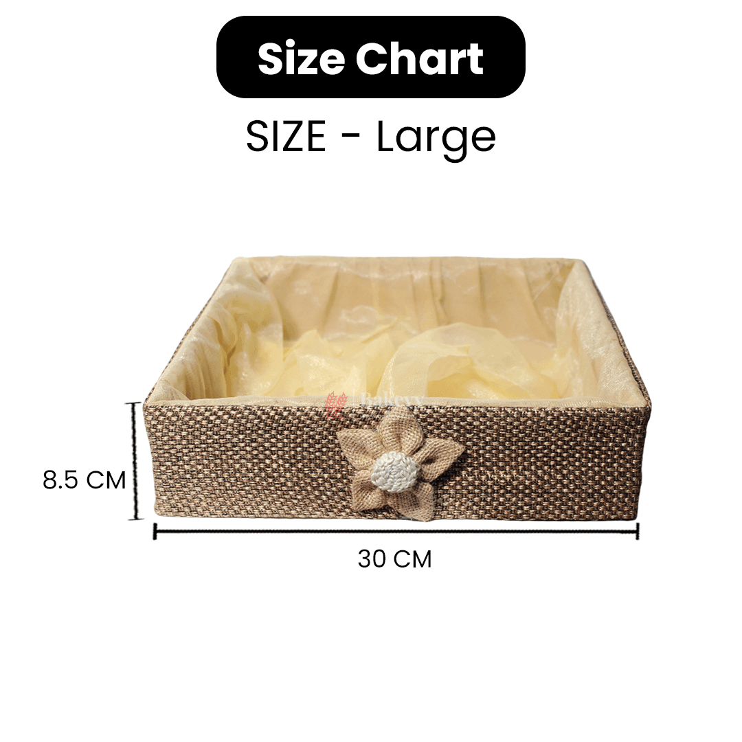 Brown Net Hamper Basket | Perfect for Gifting - Bakeyy.com - India - Brown Net Hamper Basket | Perfect for Gifting - Large - 12 Inch