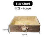 Brown Net Hamper Basket | Perfect for Gifting - Bakeyy.com - India - Brown Net Hamper Basket | Perfect for Gifting - Large - 12 Inch