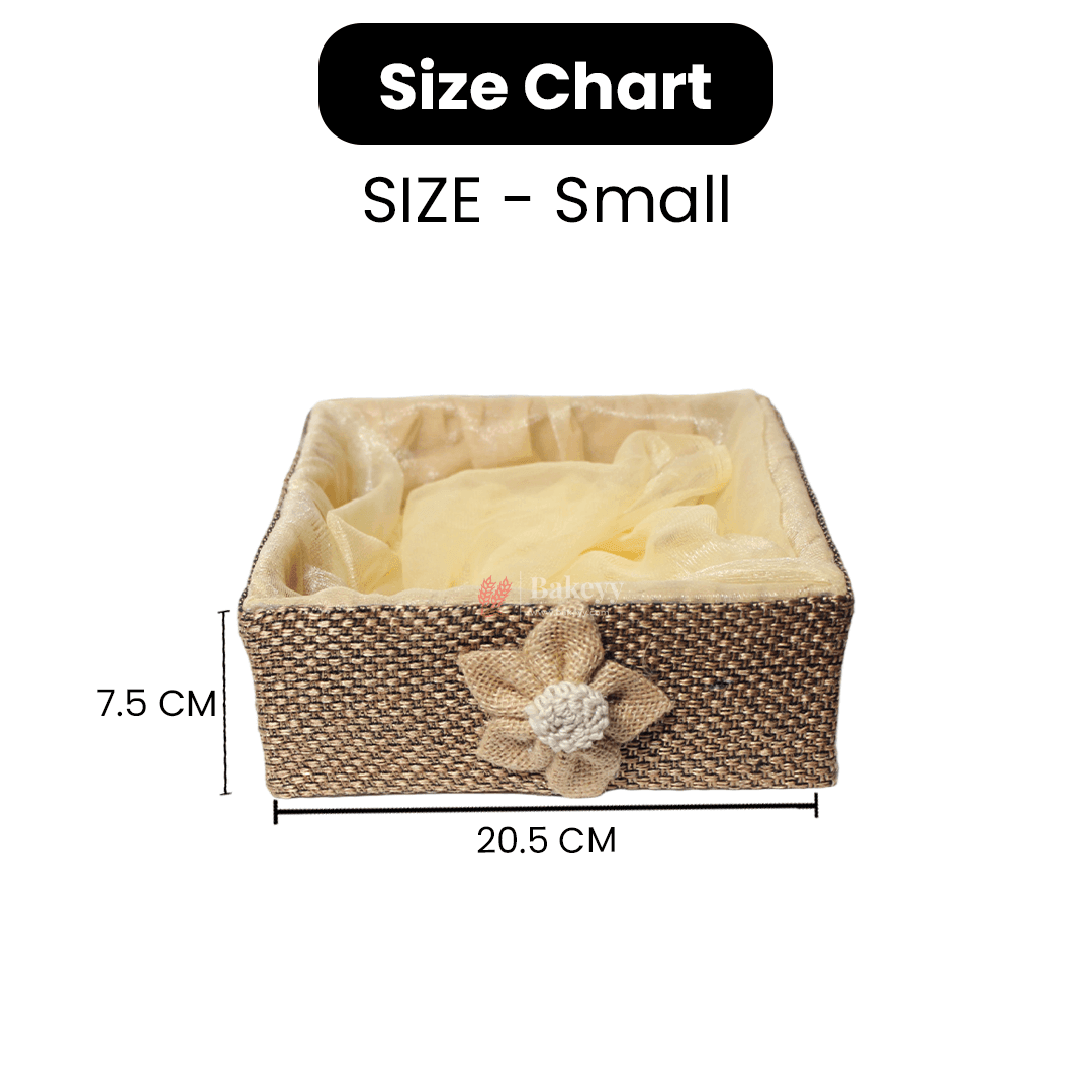 Brown Net Hamper Basket | Perfect for Gifting - Bakeyy.com - India - Brown Net Hamper Basket | Perfect for Gifting - Small - 8 Inch