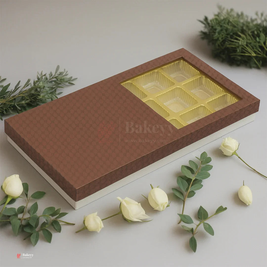 18 Cavity Hard Chocolate Box | Brown Colour