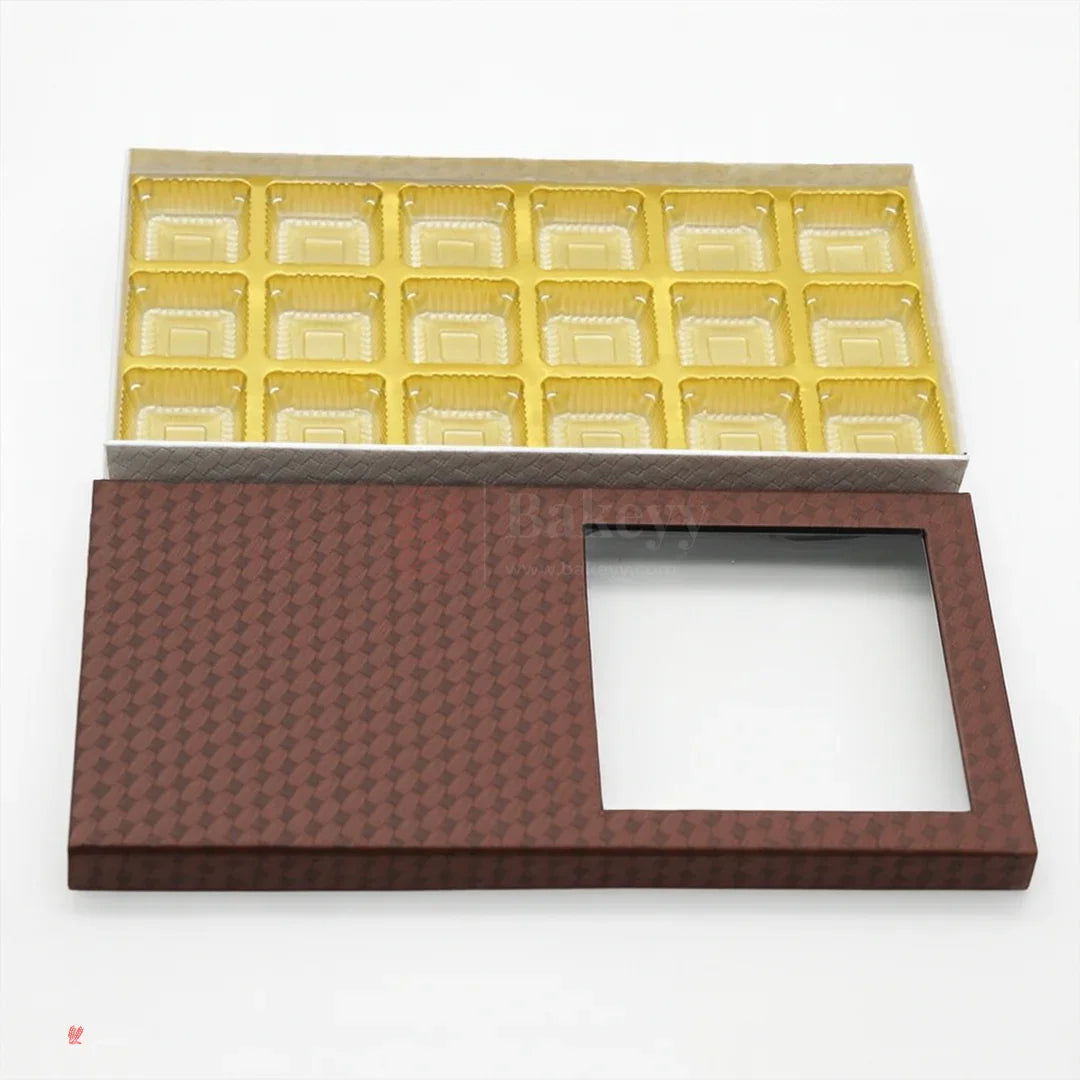 18 Cavity Hard Chocolate Box | Brown Colour