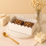 White Colour 2 Brownie Box With Transparent Lid | Pack of 50