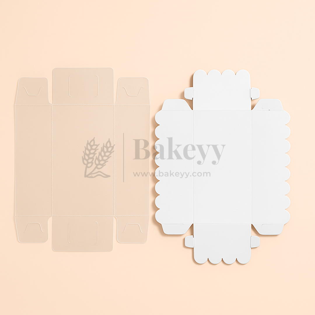 White Colour 2 Brownie Box With Transparent Lid | Pack of 50