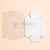 White Colour 2 Brownie Box With Transparent Lid | Pack of 50