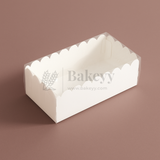 White Colour 2 Brownie Box With Transparent Lid | Pack of 50