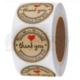 "Handmade With Love" Thank You Sticker Roll | 1 Piece