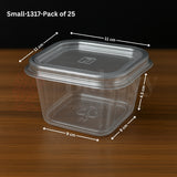 Square PET Container | Pack of 25