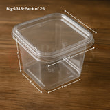 Square PET Container | Pack of 25