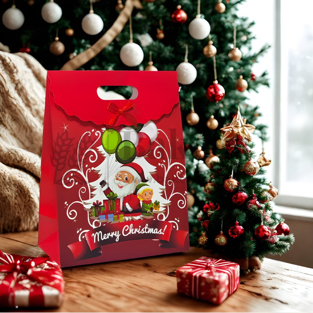 Christmas Paper D-Cut Bags | Pack of 10
