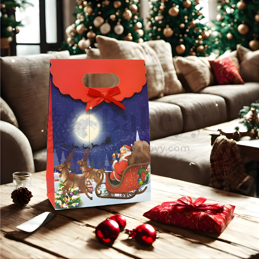 Christmas Paper D-Cut Bags | Pack of 10
