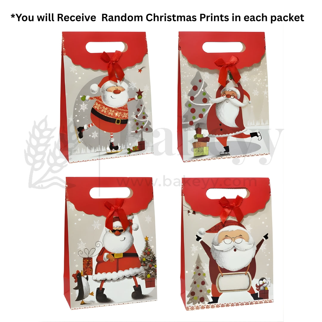 Christmas Paper D-Cut Bags | Pack of 10