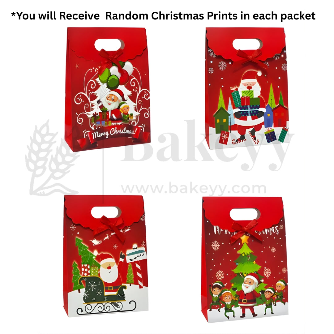 Christmas Paper D-Cut Bags | Pack of 10