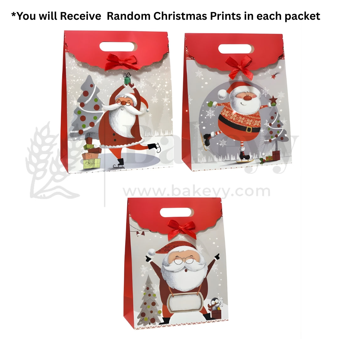 Christmas Paper D-Cut Bags | Pack of 10