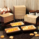 Eco-Friendly Rectangle Bake & Serve Tray – Paper-Based | Festive Design | Pack of 50