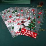 Christmas Cellophane Treat Bags with 50 Pieces Twisters | Pack of 50