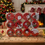 Christmas Themed Decorative Tin Box | Gift Box | Chocolate Box | Pack of 12