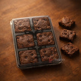 Brownie & Dessert Packaging Box with Transparent Lid | Square Compartments | Food-Grade Plastic  | Pack of 50