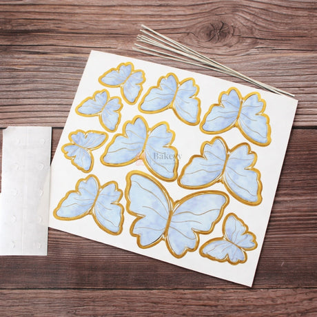 Butterfly Design Cake Topper Set Gold Outline Decorative Toppers | Pack of 1