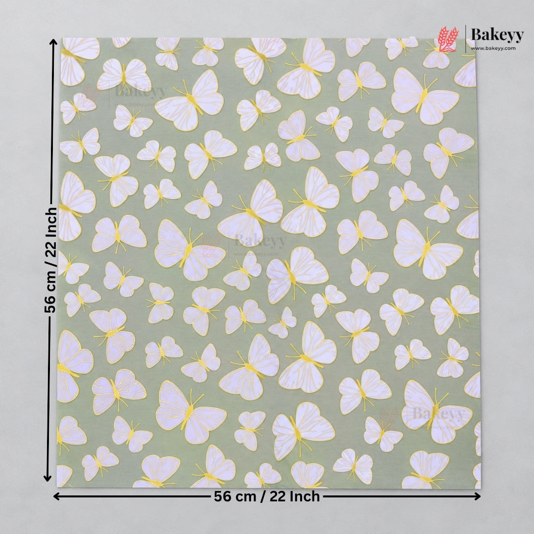 Butterfly Print Korean Bouquet Cover Sheet | Pack of 20