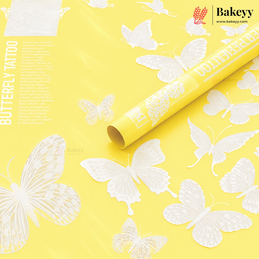Butterfly Print Korean Bouquet Cover Sheet | Pack of 20