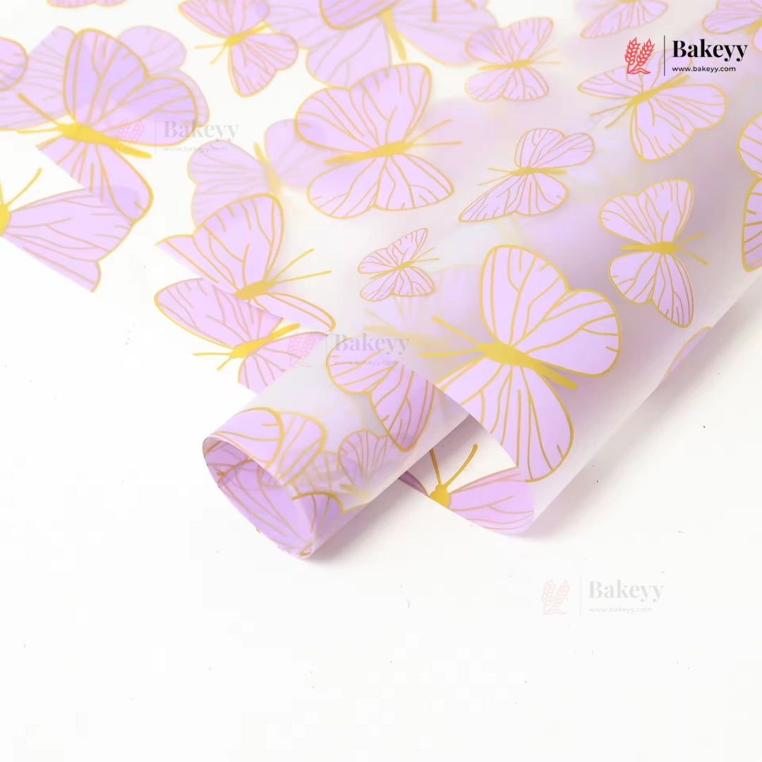 Butterfly Print Korean Bouquet Cover Sheet | Pack of 20