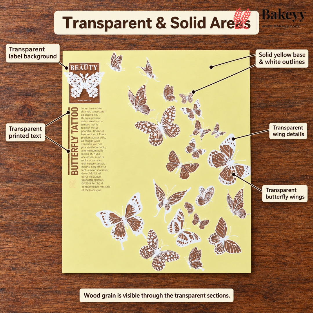 Butterfly Print Korean Bouquet Cover Sheet | Pack of 20