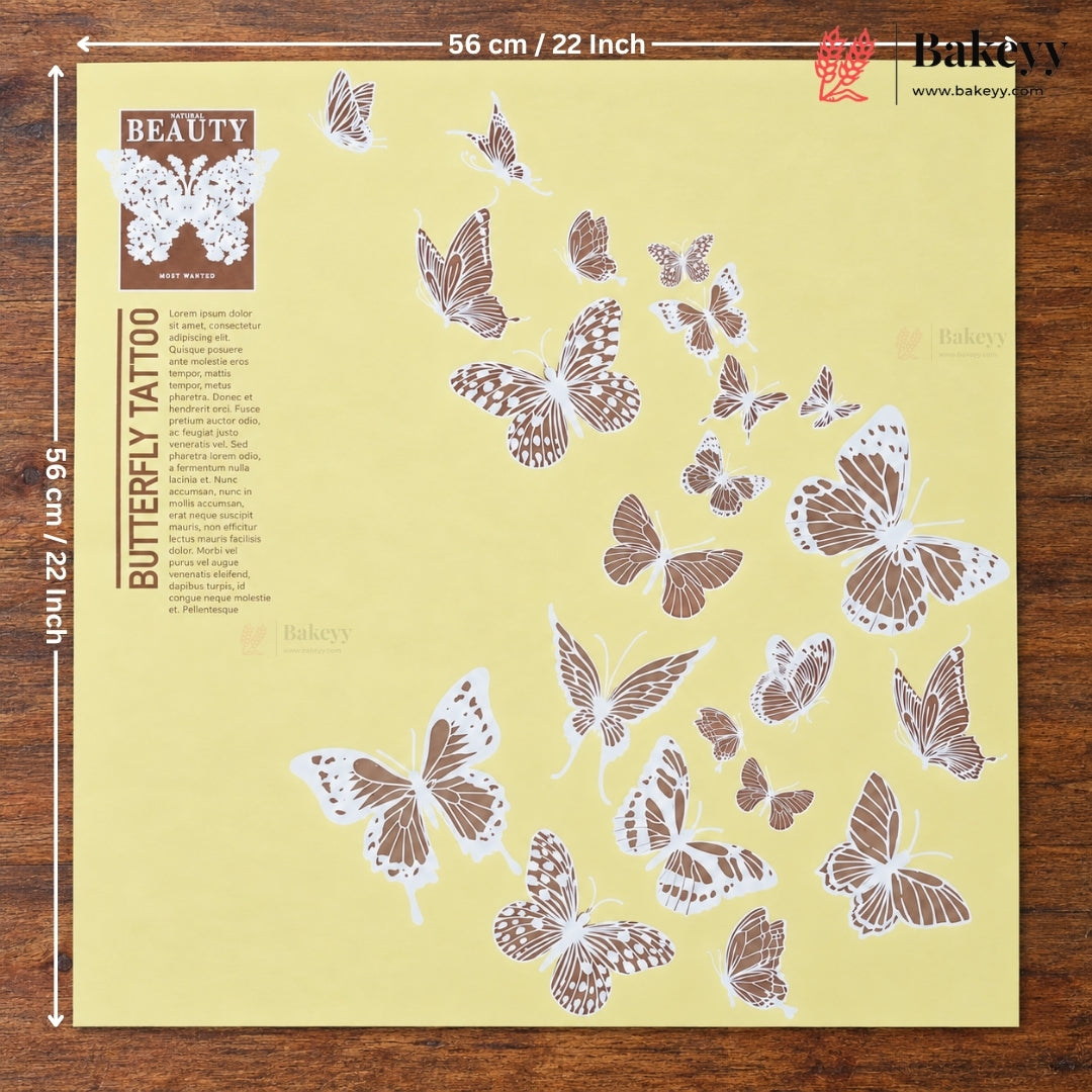 Butterfly Print Korean Bouquet Cover Sheet | Pack of 20