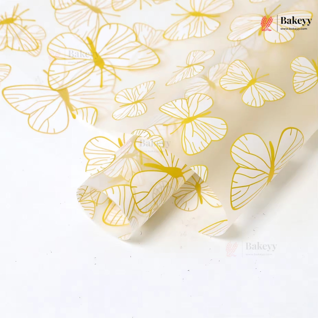Butterfly Print Korean Bouquet Cover Sheet | Pack of 20