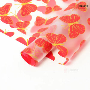 Butterfly Print Korean Bouquet Cover Sheet | Pack of 20