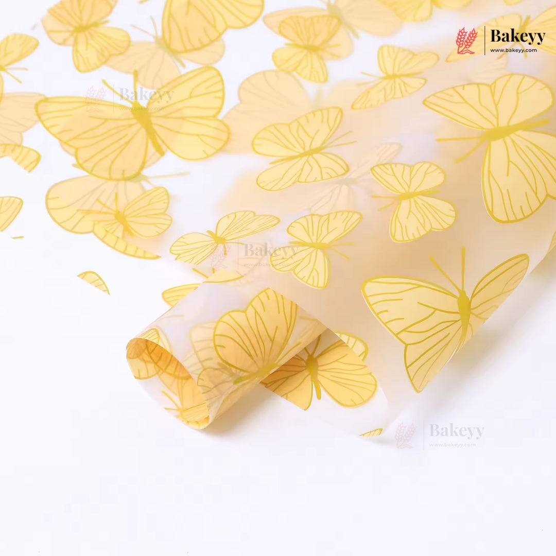 Butterfly Print Korean Bouquet Cover Sheet | Pack of 20