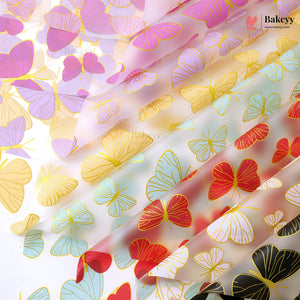 Butterfly Print Korean Bouquet Cover Sheet | Pack of 20
