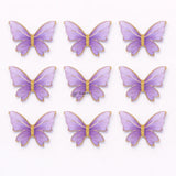 Pastel Butterfly Cake Topper with Gold Glitter Edge Detailing | Elegant Decoration for Cakes, Cupcakes & Desserts | Pack of 10