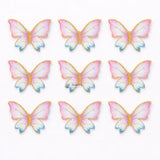 Pastel Butterfly Cake Topper with Gold Glitter Edge Detailing | Elegant Decoration for Cakes, Cupcakes & Desserts | Pack of 10