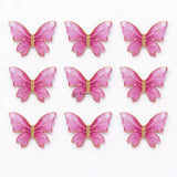 Pastel Butterfly Cake Topper with Gold Glitter Edge Detailing | Elegant Decoration for Cakes, Cupcakes & Desserts | Pack of 10