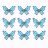 Pastel Butterfly Cake Topper with Gold Glitter Edge Detailing | Elegant Decoration for Cakes, Cupcakes & Desserts | Pack of 10