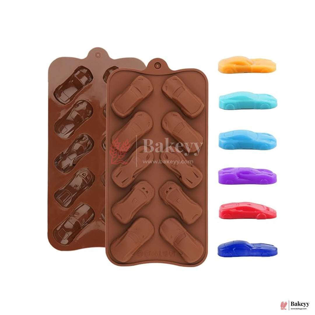Silicone Car Shape Chocolate Mould – 10 Cavity Fun Kids Tray| 1 Piece
