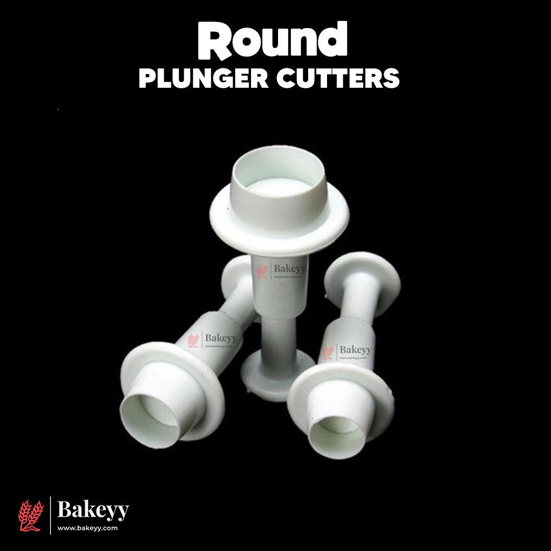 Premium Round Plunger Cutters| Fondant Cutter | Set of 3 - Bakeyy.com - India - Premium Round Plunger Cutters| Fondant Cutter | Set of 3 - Default Title