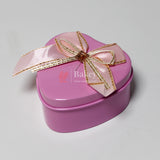 Small | Baby Pink Heart Empty Decorative Tin Box | Gift Box | Chocolate Box | Sweet Box | Jewellery Box | Luxury Box | Pack of 12