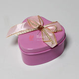 Small-Size 1| Mixed Colours with Mixed Bow Heart Empty Decorative Tin Box | Pack of 12