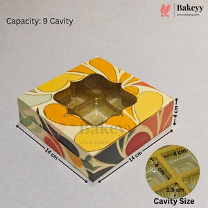 Printed Chocolate Gift Box with Transparent Window | Chocolate & Confectionery Gift Packaging | Pack of 25