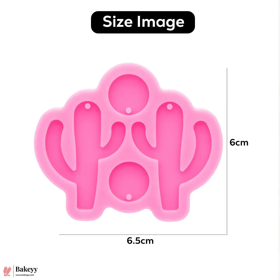 523 |  Cactus Shape Silicone Mould | Keychain Silicone Mold | Resin, Clay, Wax - 1 Piece