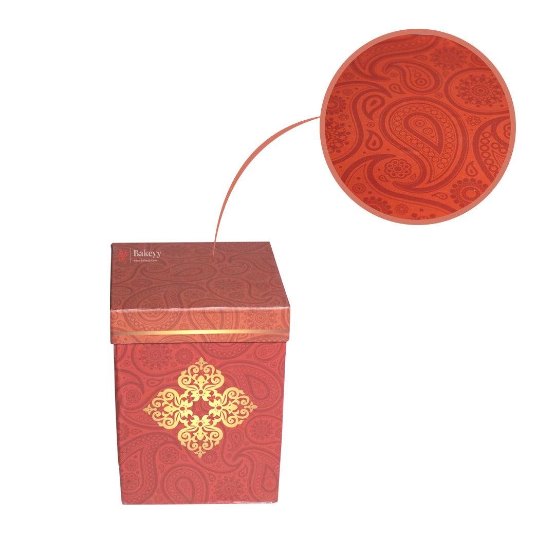 12x15.5x12cm | Regal Festive Chocolate Box – Multi-Layer Designer Gift Packaging - Bakeyy.com - India - 12x15.5x12cm | Regal Festive Chocolate Box – Multi-Layer Designer Gift Packaging - Default Title