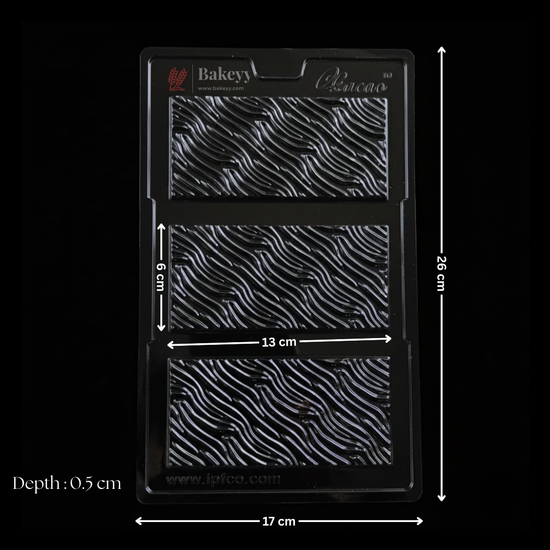 Mould 622 | Wavy Texture Chocolate Bar Mould | Baking Accessories | Plastic Chocolate Mould | Party Favor Mould | Pack of 1