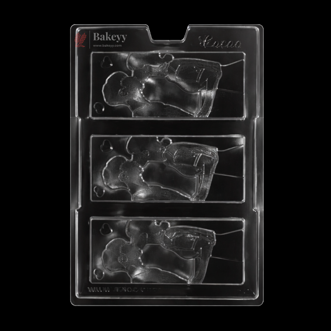 Mould 541 | Romantic Couple Chocolate Bar Mould | Food-Grade Plastic Chocolate Mould | Pack of 1