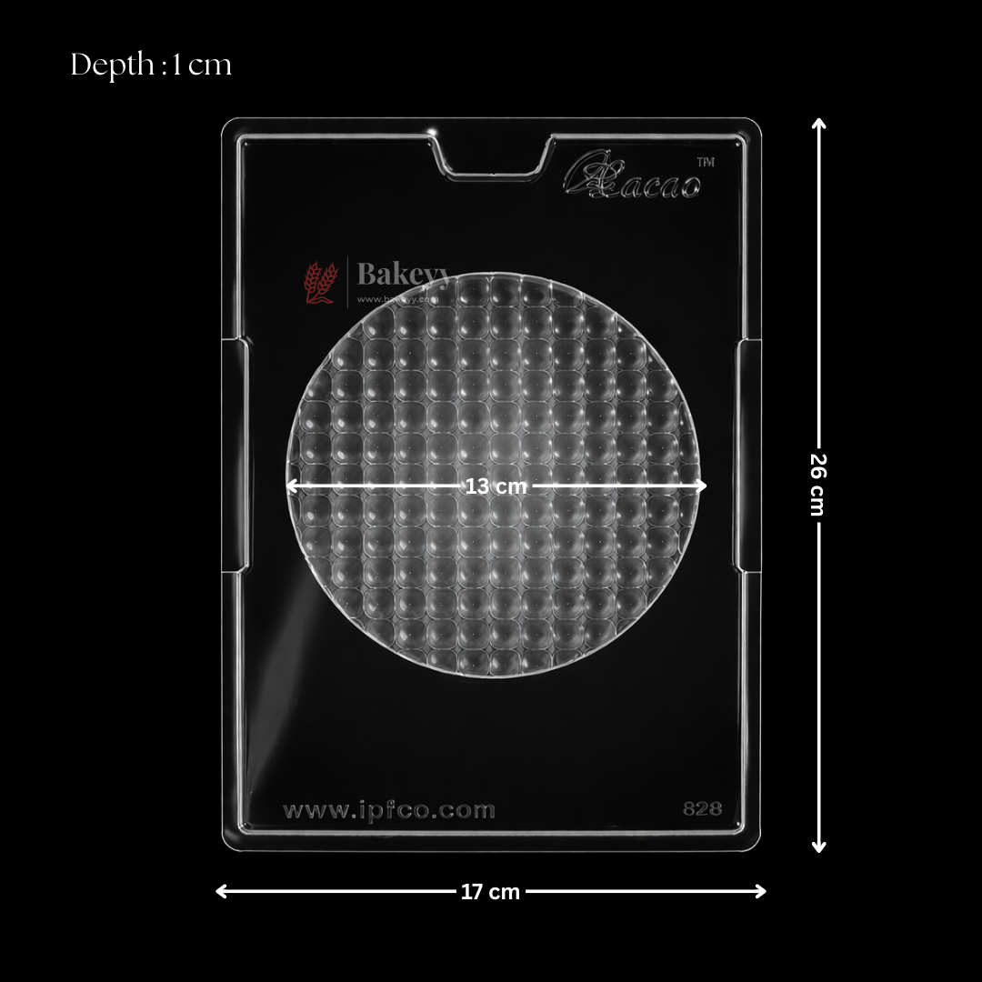 Mould 626 | Round Bubble Texture Chocolate Slab Mould | Pack of 1