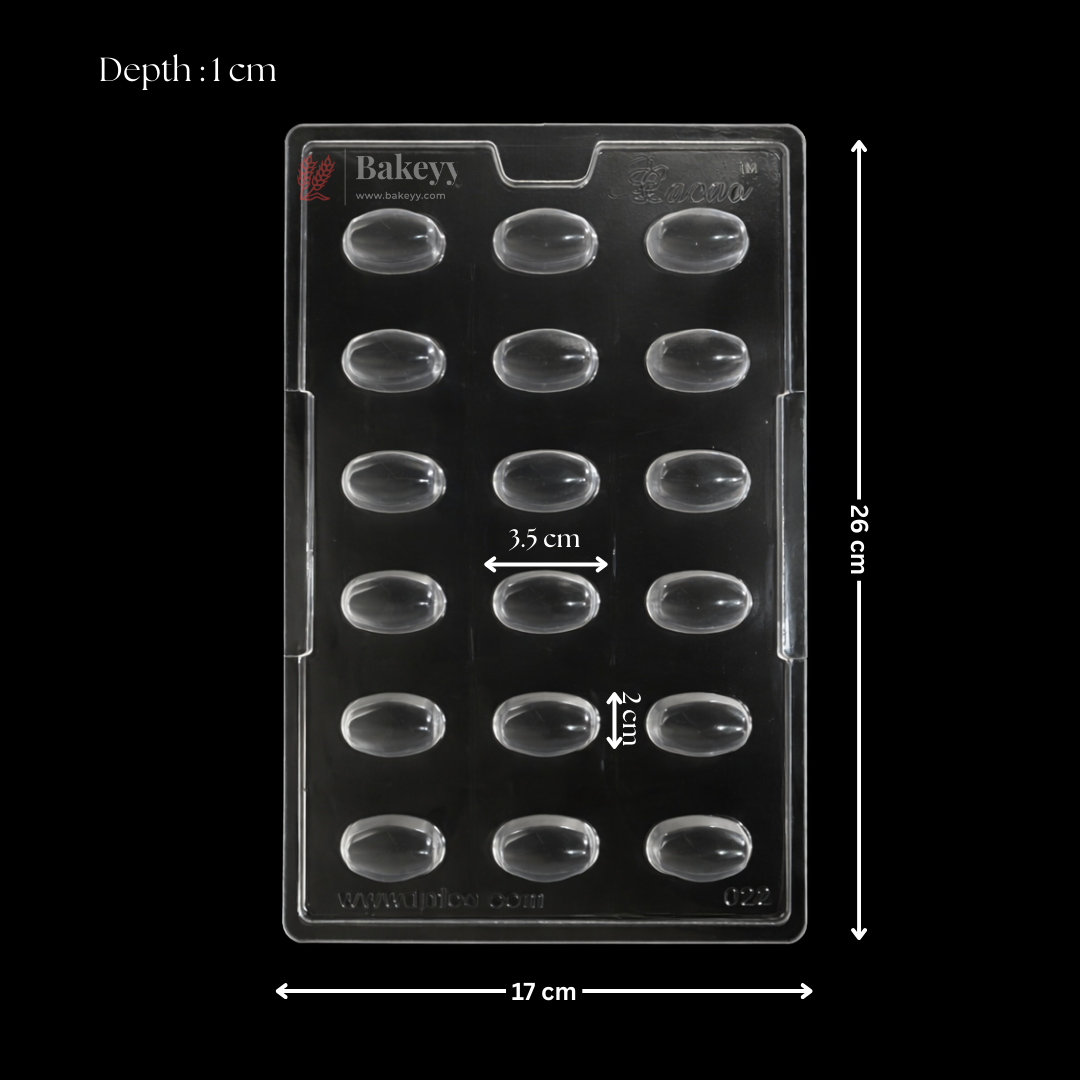 Mould 022 | Oval Dome Chocolate Mould | Party Favor Mould | Pack of 1